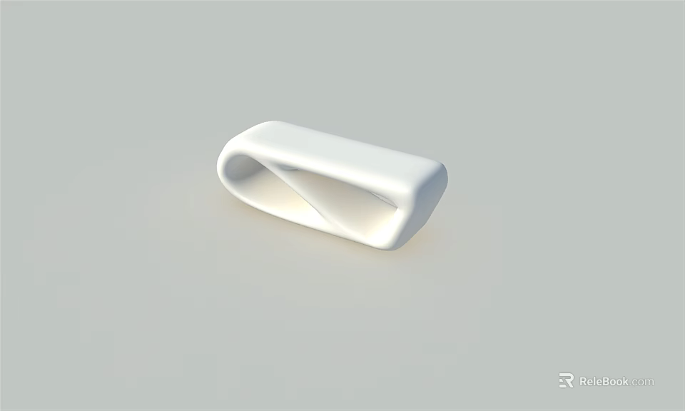 Minimalist White Outdoor Chair with Sleek Modern Design and Sturdy Build for Patio Seating 3d model 
