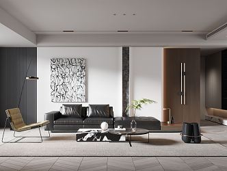 modern living room 3d model