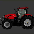 Red Agricultural Tractor With Large Wheels And Spacious Cabin 3d model