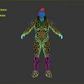 Human Character In Creature Inspired Armor With Detailed Biological Design Features