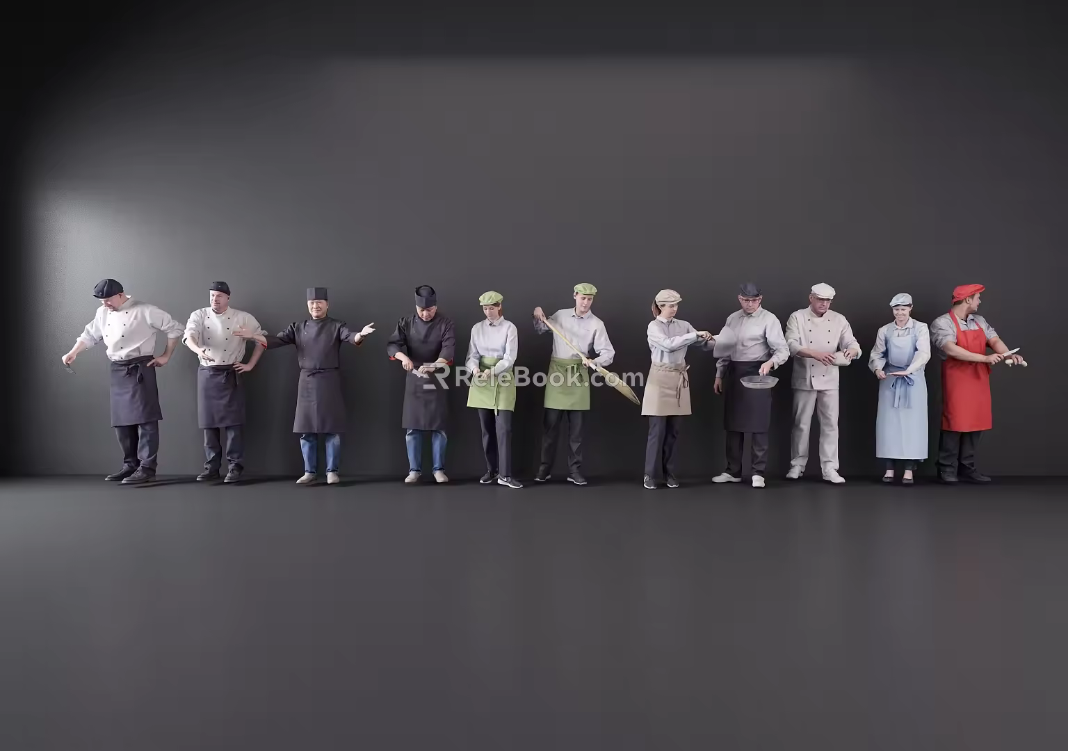 Modern Multiplayer Character Chef 3d model