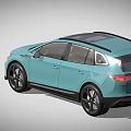 Light blue Skoda SUV with modern design sunroof and alloy wheels