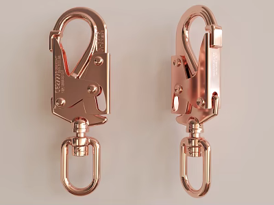 Sturdy Metal Hook With Secure Locking Design For Heavy Duty Hanging Applications 3d model