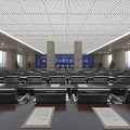 Security Monitoring Room Interior With Multiple Monitor Screens Control Desk And Office Chairs