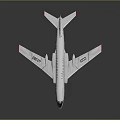 Passenger Airplane Model With Vintage Design White Body Red Accents And 1029 Registration Number