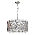 Modern Crystal Chandelier with Geometric Octagonal Design and Gold Hanging Chain