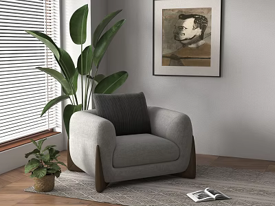 Modern Single Sofa 3d model