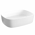 White Ceramic Rectangular Wash Basin With Modern Minimalist Bathroom Design
