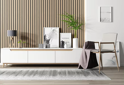 Nordic TV cabinet 3d model