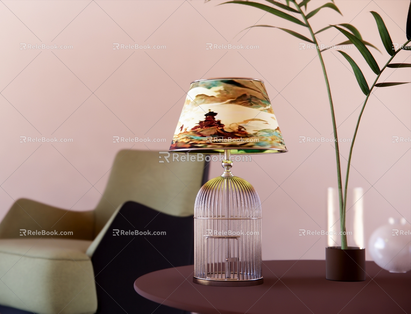 New Chinese Style Atmosphere Lamp 3d model