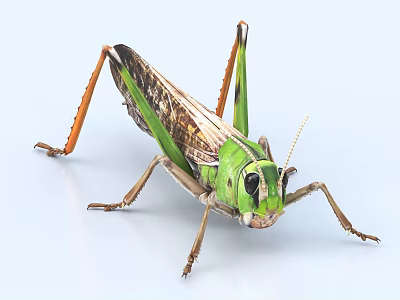 Green Reptile Lizard With Detailed Scales And Long Limbs On White Background 3d model