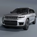 Silver Modern Jeep SUV Exterior Design With Signature Grille And Alloy Wheels