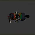 Female Character With Blue Hair In Green Outfit Riding Black Horse With White Facial Markings