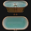 Elegant Brass Bathtubs With Modern Design And Faucet In Various Styles