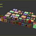 Colorful Books And Magazines In Various Sizes Open And Stacked On