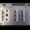 Stylish Studio Space Interior With World Map Wall Bookshelves Sofa Chairs And Potted Plant