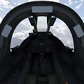 Military Fighter Jet Flying In Sky With Armaments
