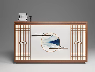 New Chinese Reception Desk Bar 3d model