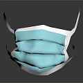 Blue And White Three Layer Protective Face Mask For Daily Use