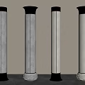 Modern Marble Columns 3d model