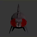 Realistic Purple Shark Model Isolated On Gray Background With Detailed Features