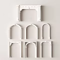 European-style window cover window pass 3d model