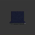 Sleek Black Computer Monitor With White Front Panel And Digital Display Screen