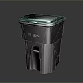Rustic Metal Wheeled Trash Can With Secure Lid For Household Daily Use