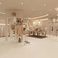 SHAREIN Clothing Store Modern Interior With Mannequins Clothing Displays And Green Plants