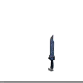 Dual Fantasy Blades With Blue Handles And Intricate White Crystalline Designs