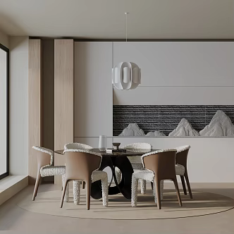 Modern dining table 3d model