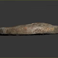 Ancient Circular Coin With Rusted Metallic Surface And Historical Engraved Design