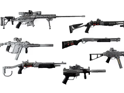 Modern Guns 3d model