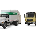 Modern garbage truck truck garbage pickup truck 3d model