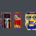 Game machine slot machine racing video game 3d model