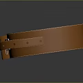 Orange Leather Belt With White Stitching And Square Buckle Daily Use Fashion Accessory