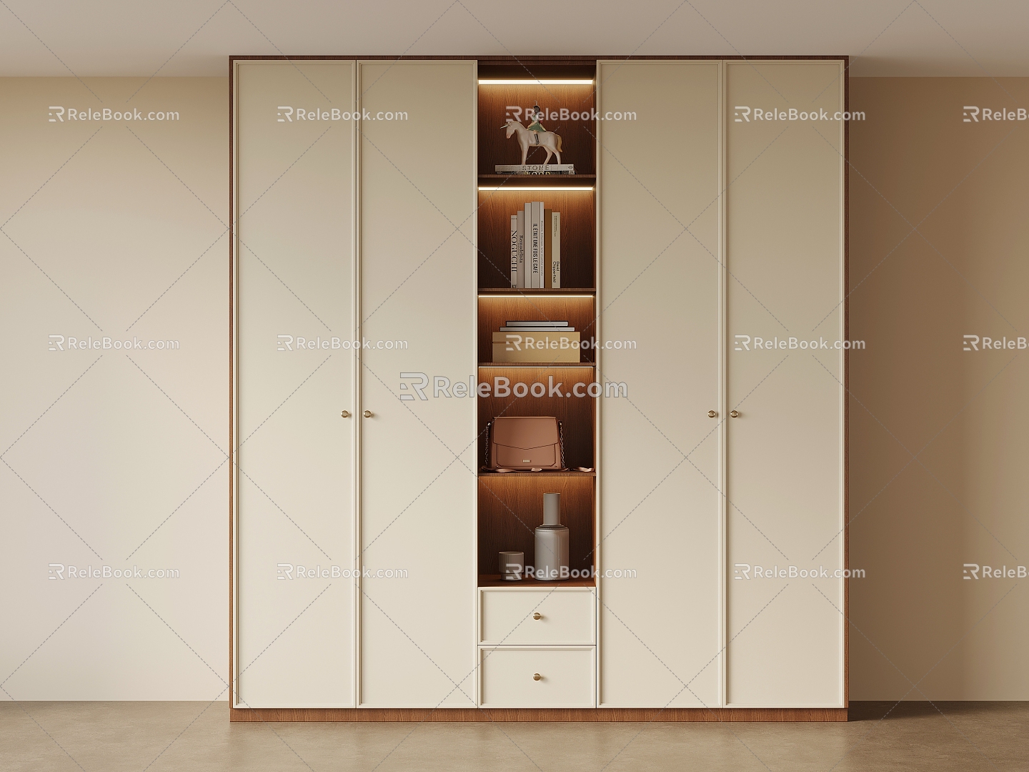 Middle style wardrobe 3d model