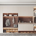 One-piece wardrobe decoration cabinet custom wardrobe bedroom wardrobe 3d model