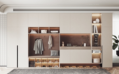 One-piece wardrobe decoration cabinet custom wardrobe bedroom wardrobe 3d model