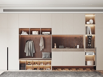 One-piece wardrobe decoration cabinet custom wardrobe bedroom wardrobe 3d model