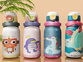 Baby care thermos cup baby cup cartoon cup water bottle 3d model