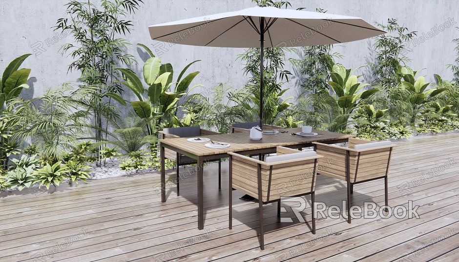 Modern Outdoor Table and Chair Outdoor Leisure Table and Chair model