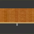 Simple Wooden Orange Storage Cabinet With Double Doors And Metal Handle