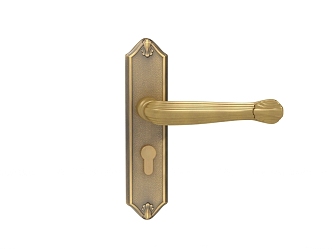 European-style door handle 3d model