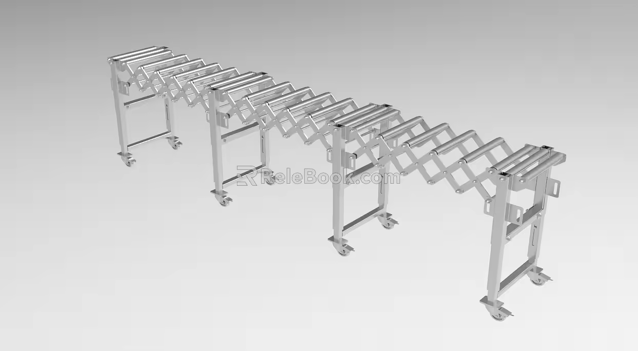 assembly line automation production line 440 3d model