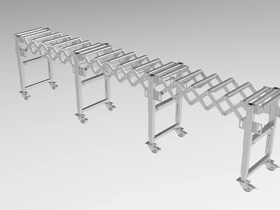 Industrial Equipment Telescopic Metal Frame Foldable Structure With Durable Industrial Design 3d model