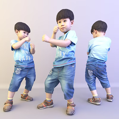 Modern man child. 3d model