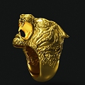 Lion Head Ring Jewelry 3d model