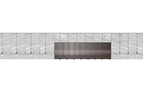 Modern Fence Enclosure Wall 3d model