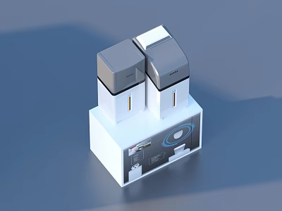 Modern Electrical Sockets With Gray And White Design On Stylish Packaging Box 3d model
